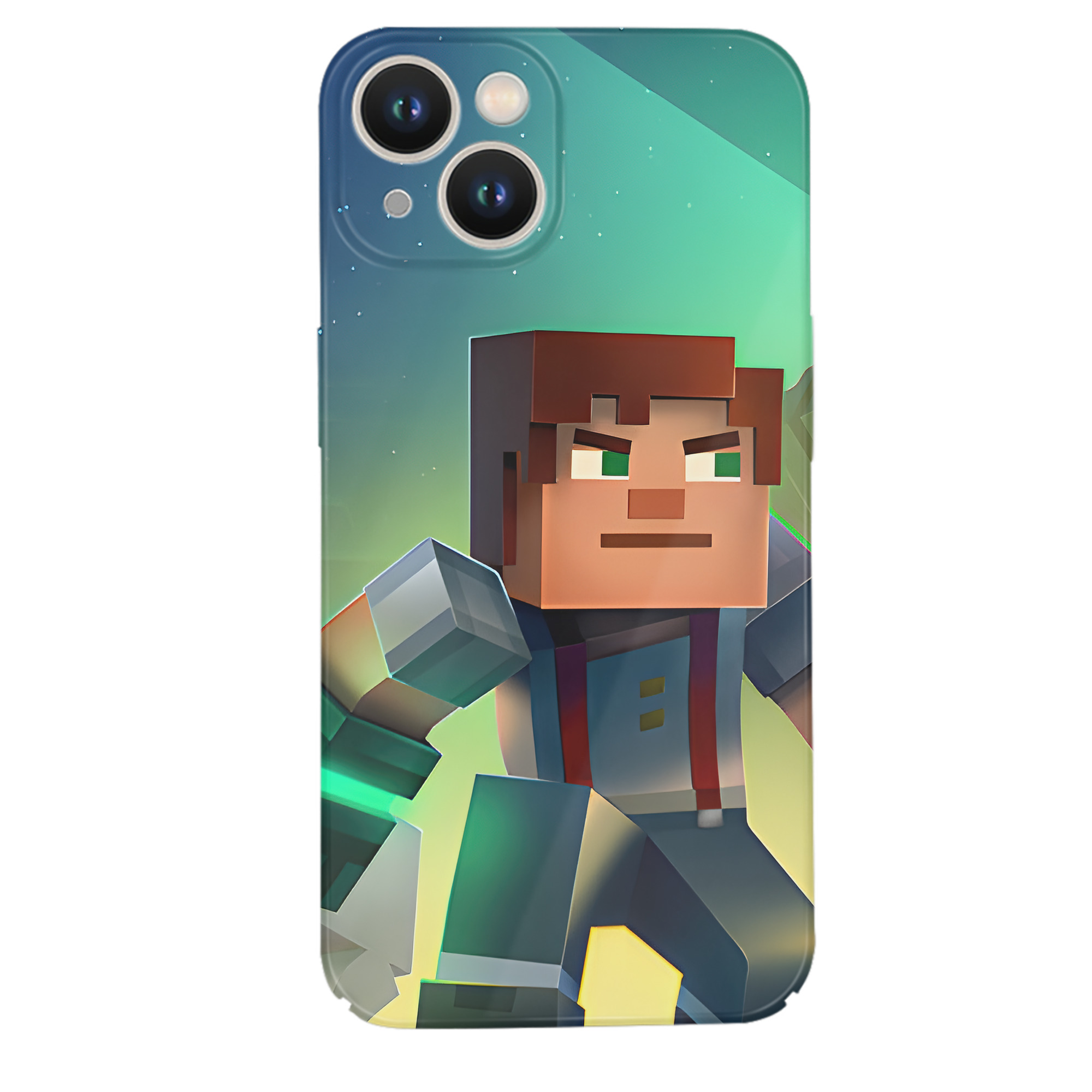 （画像用） マインクラフト ブロックの世界 Minecraft MC Block world 【iPhone 14シリーズ対応】ハードケース